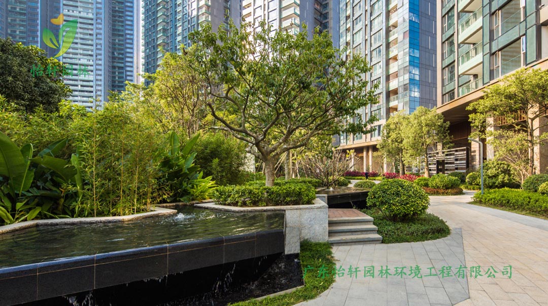 怡轩园林深圳博林天瑞小区绿化景观设计实景图