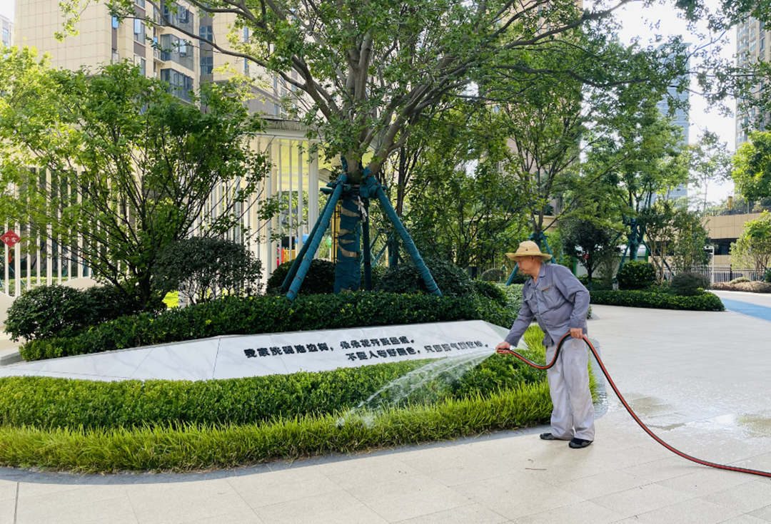 小区绿化养护浇水